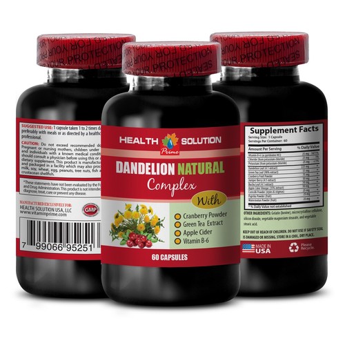 diuretic and anti-inflammatory - DANDELION ROOT 520MG - digestion cleanse 1B - Imagen 1 de 9