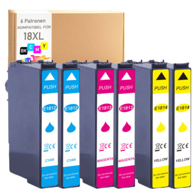 6er Sparpack farbig kompatibel mit Epson XP-402 XP-225