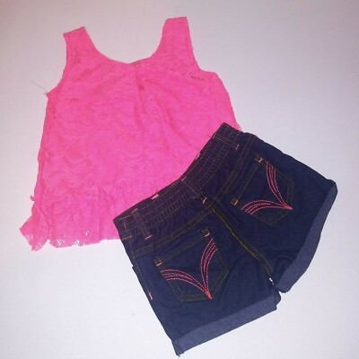 Limited Too Toddler Girls Outfit 2 Piece Set 2T Pink Lace