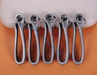 5pc 68*16mm Retro Silver KeyChain Key Ring Belt U Hook Wallet Chain Fish Hook