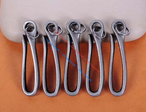 5 Stck. 68*16 mm Retro Silber Schlüsselanhänger Schlüsselring Gürtel U Haken Geldbörse Kette Fischhaken - Bild 5 von 10