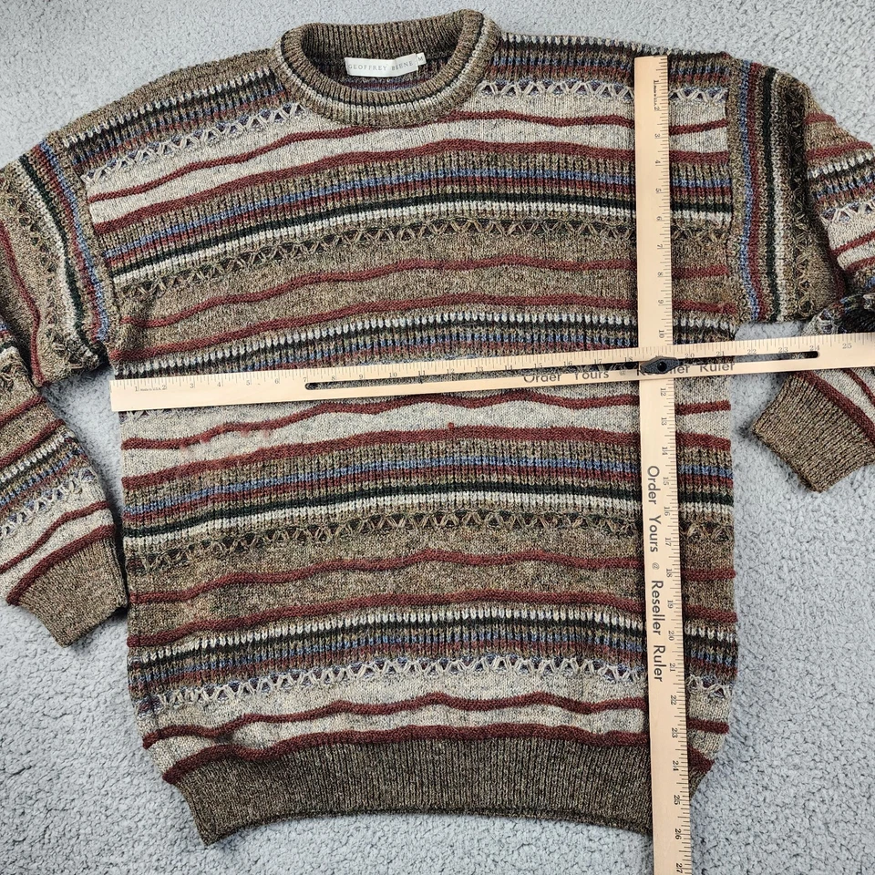 Suéter De Colección 3D Para Hombres M L Pescador Tejido Grueso Lana Alpaca Biggie Geométrico Foto 4 de 4