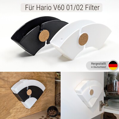 Wandhalter für Kaffeefilter   Kompatibel mit Hario V60 01/02, minimalistisch