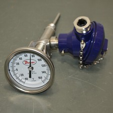 Dwyer Bimetal Thermometer with Process Output BTO34041, 3" Dial, -40° to 160° F
