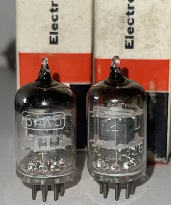 NOS ITT 6AK5 Match Pair Audio Tubes EF95/5654 Hifi Dac Headphone Amp Upgrade