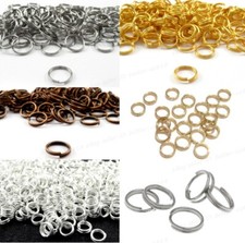 Silver Gold Open Double Split Jump Rings Connectors Findings 4/5/6/8/10/12MM
