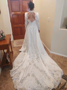 vintage satin wedding gown