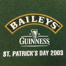 1390 Guinness Baileys St Patricks Day 2003 T-Shirt Size XL Irish Tradition GREEN