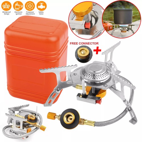 Portable Compact Gas Burner Fishing Outdoor Cooking Camping Picnic Cook Stove AU - Picture 2 of 22