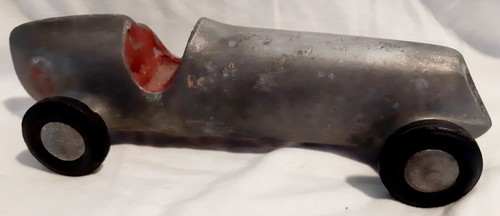 RARE ANTIQUE VINTAGE CAST ALUMINUM INDY 500 TOY RACE CAR 8.5" Circa 1930"s-40"s - Picture 3 of 7