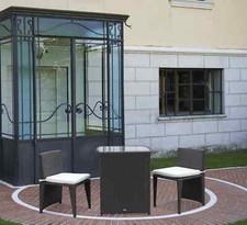 SALOTTINO CON SEDIE A SCOMPARSA mod. TAVOLARA con cuscini inclusi