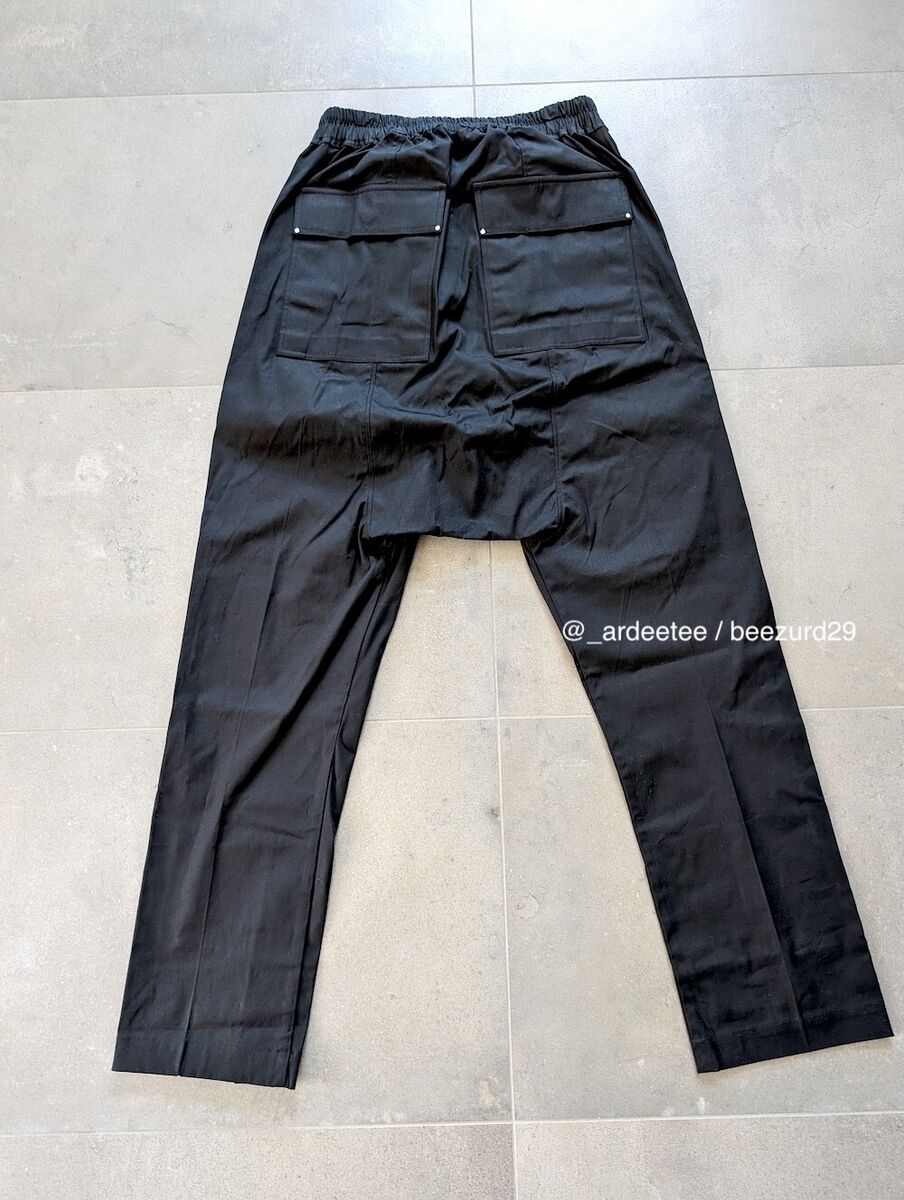 NWT* RICK OWENS CARGO DRAWSTRING DROP CROTCH LONG PANTS FW22 NWT* RICK OWENS CARGO DRAWSTRING DROP CROTCH LONG PANTS FW22