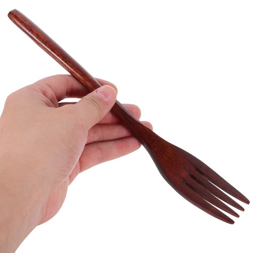 2Pcs Wooden Forks for Cooking Salad Mixing Eco-Friendly Natural Wood Design - Picture 12 of 12