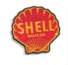NEW 2 1/2 INCH SHELL GASOLINE IRON ON PATCH FREE SHIPPING