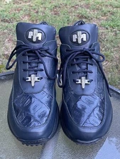 9-9.5 Mauri ITALY 8900 Classic Crocodile Toe/ Nappa Embossed Leather Wonder Blue