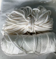 Macrame Craft Maxi Cord Lot 6mm 50 120 Yard 2 Skeins White VTG Plant Hanger