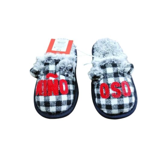 Wondershop Boys' Youth Slippers Black 9-10 Family Sleep Nino Oso