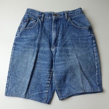 Vintage Mr Lee Women's Jean Mom Shorts Blue Denim High Waist 28" 13 Made in USA