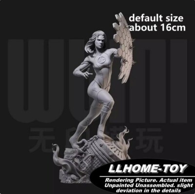 Anime Superhero Invisible Woman Susan Resin 3D Print GK Figure DIY Mode