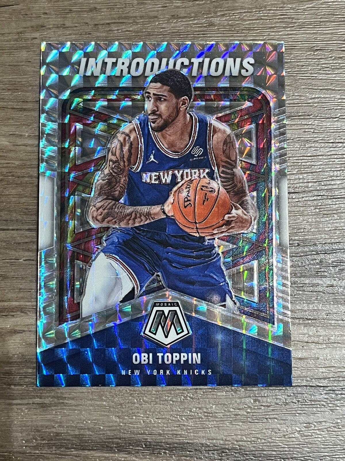2020-21 Panini Mosaic Introductions Obi Toppin RC Rookie Disco Prizm SP