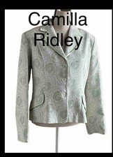 Camilla Ridley Mother Of The Bride Tailored Jacket Blazer Light Green Uk 14 New