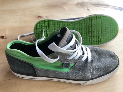 DC Sneaker Gr.37 Skateboardschuhe Wildleder grau - grün
