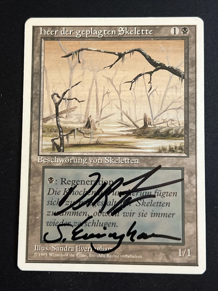 German Misprint Drudge Skeletons / Swamp Regenerate double signed Rare Misprint - Image 3 of 4