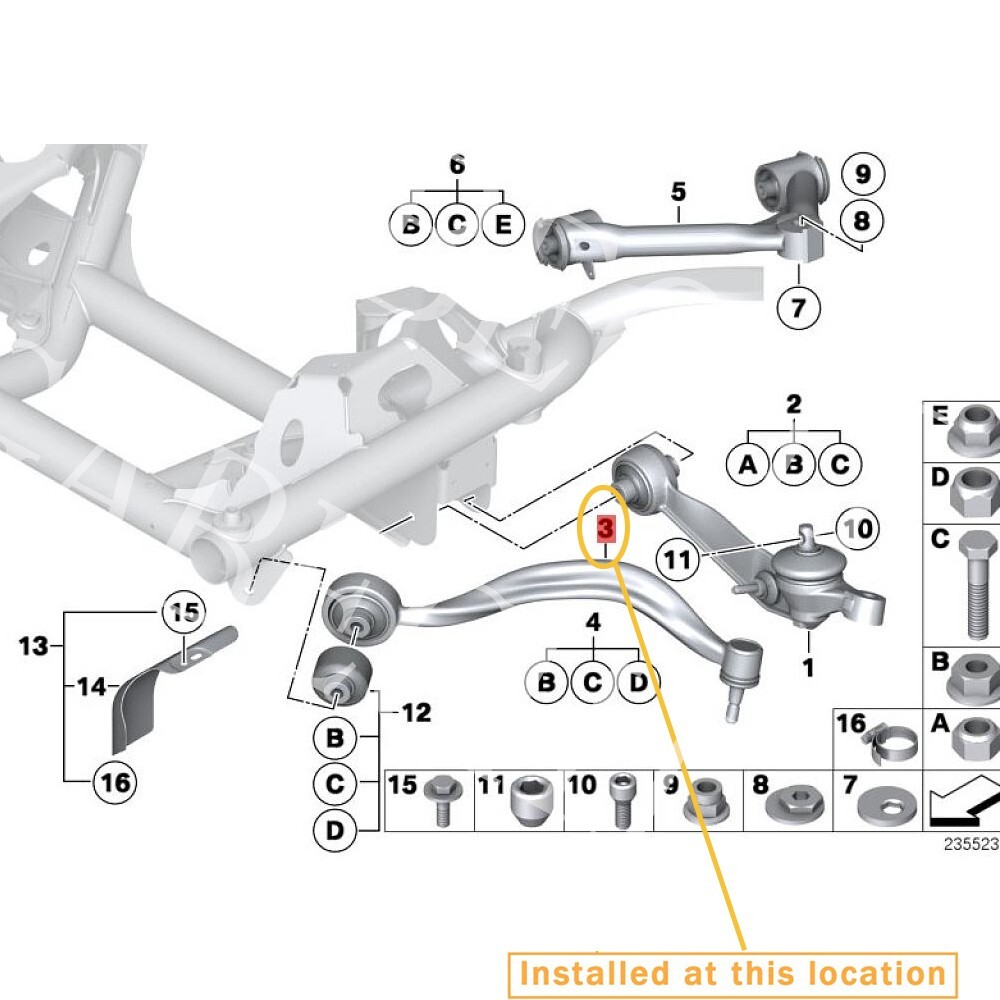 Rolls Royce Phantom RR1 RR2 Left Front Suspension Control Bent Arm 31120409267