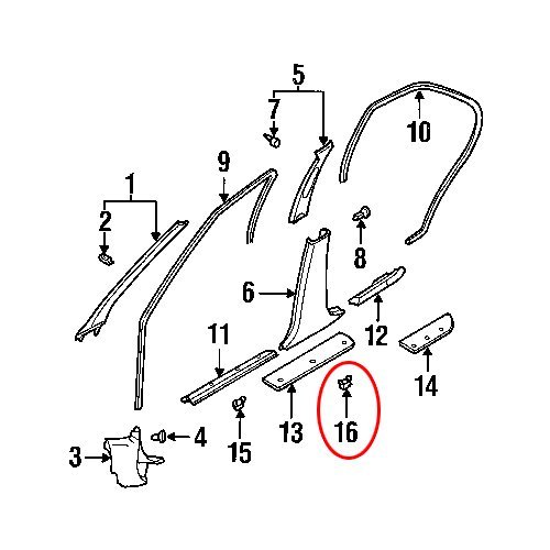 15 Kick Plate Retainer Grommet Sill Plate Clip Nylon Fits For Nissan