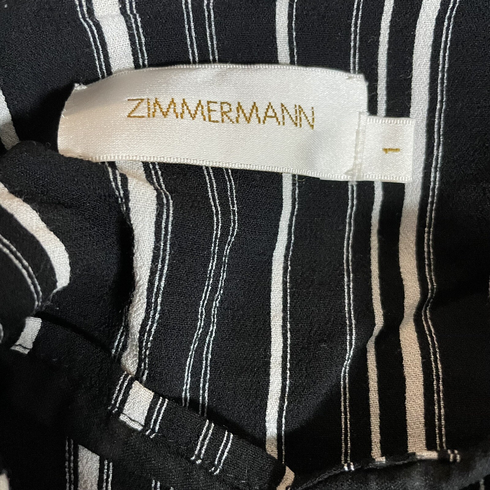 Zimmermann Woman’s Empire Black White Stripe Play… - image 12