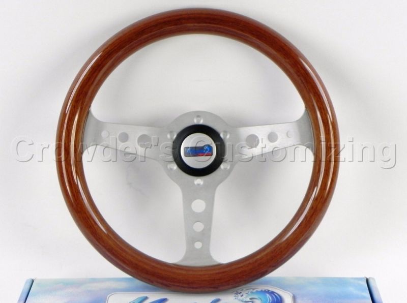 Sport Line 320 mm Mahogany Wood Marine Boat Steering Wheel