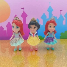 Disney First Toddler Princess 3” Mini Figure Dolls Lot Of 3