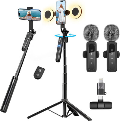 Content Creator Vlogging Kit for Iphone/Android,70-Inch Auto Face Tracking Tripo
