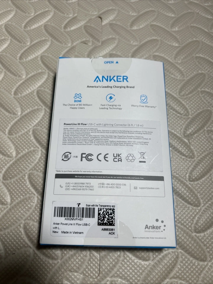 Anker PowerLine III Flow USB-C to Light Cable - Cloud White (6 ft) - Image 2 of 3