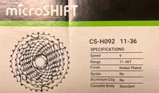 MicroShift CS-H092 9-speed Cassette 11-36T Nickel Plated