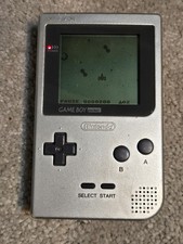 Nintendo Game Boy Pocket MGB-001 Silver Tested Working w/ Battery Cover