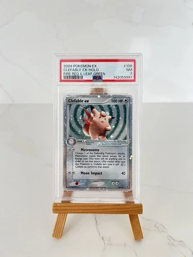 2004 Pokemon ex clefable ex holo fire red & leaf green #106 PSA 7