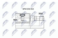 Nty Gelenksatz, Antriebswelle NPW-DW-015 FüR Mazda Mitsubishi Ssangyong