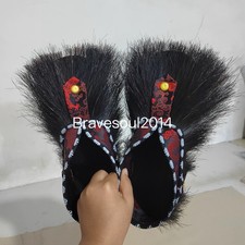 Kegutsu Wearable Japanese Fur Shoes Samurai Armor Yoroi Zori Geta  Handmade