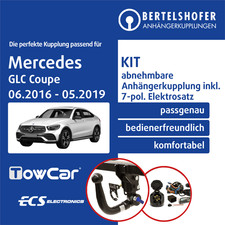 F&uuml;r MERCEDES GLC Coupe Typ C253 06.2016-05.2019 AHK abn +7pol sp. E-Satz NEU TOP