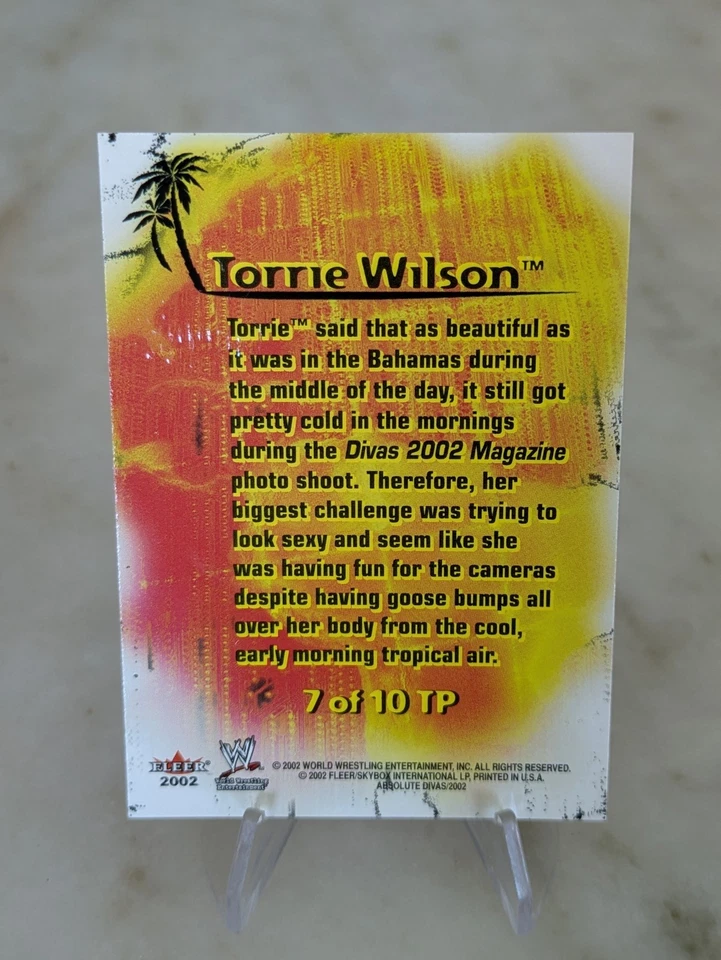 Torrie Wilson WWE 2002 Fleer Absolute Divas #7 热带乐趣 罕见插入🔥 — 第 2/3 张图片