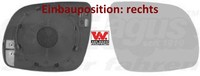 VAN Wezel 7625838 Spiegelglas FüR AußEnspiegel Rechts FüR Skoda