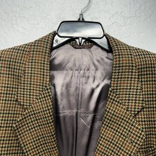 VTG Hugo Boss Multi Color Houndstooth Suit Jacket Blazer Men s Size 42R Ventless
