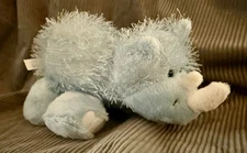 Ganz Webkinz Blue Rhino Long Hair Plush Animal HM196 NO CODE-Excellent Condition