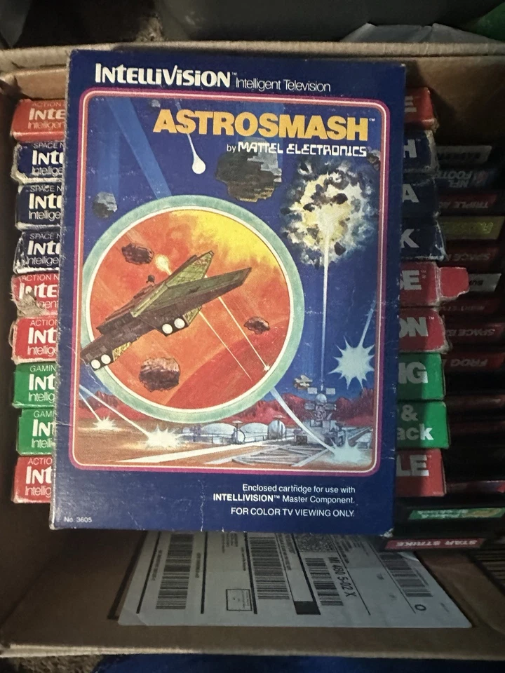 Mattel Intellivision 10 Game Lot Complete In Box, Manuals, Controller Overlays - Image 2 of 2