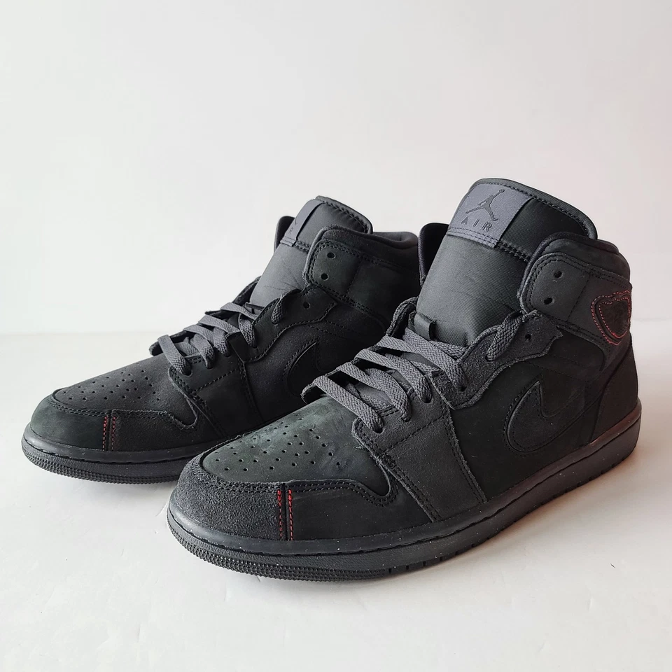Nike Air Jordan 1 Mid SE Craft Gris Humo Oscuro Negro FD8634-001 Para hombres Talla 10 Foto 3 de 4