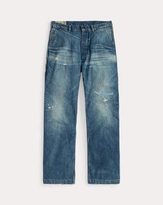 Polo Ralph Lauren Relaxed Straight Carpenter Distressed Jeans Men s Size 34x32