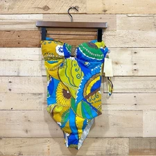 NWT Trina Turk One Piece Swimsuit Floral Size Small Halter Or Strapless Option