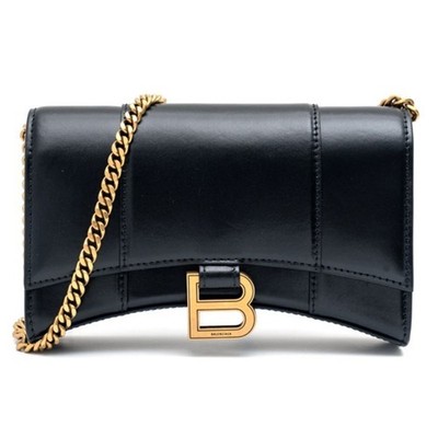 Balenciaga Damen Hourglass Box Geldbörse mit Kette Schultertasche 135587919