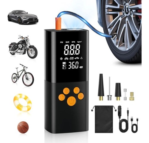 180 PSI Portable Air Compressor Tire Inflator Car Moto Bike Tires Ball Air Pump